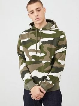 Image of Nike Overhead Camo Hoodie - Olive