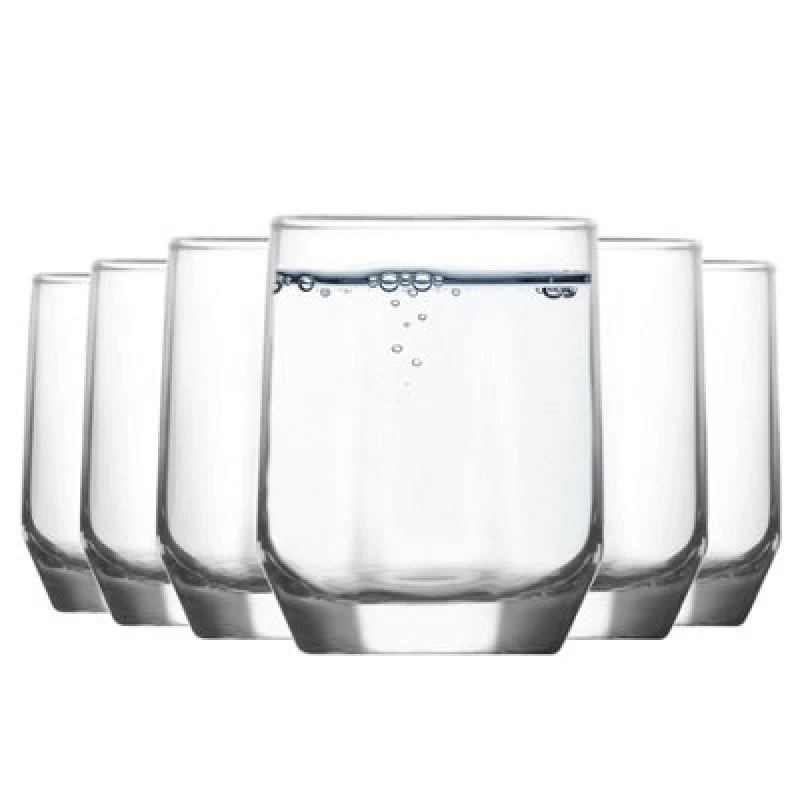 Image of LAV Glassware Lav Diamond Shot Glasses - 80ml - Clear - Pack Of 6