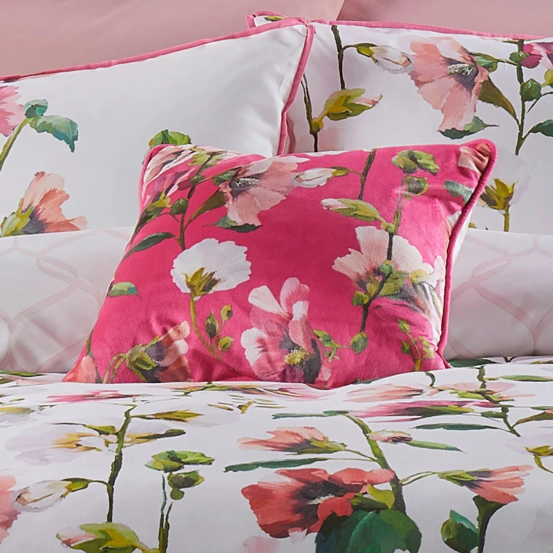 Image of Soiree 'Layla' Velvet Filled Cushion Pink unisex