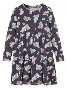 Image of Mintie by Mint Velvet Girls Skye Roller Skate Dress - Grey, Size 3-4 Years, Women