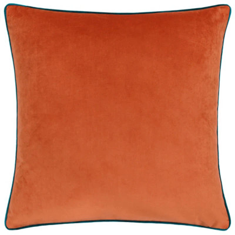 Image of furn. Furn Meridian Velvet Feather Filled Cushion, Orange, 45 X 45Cm