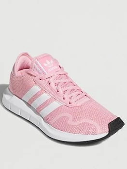 Image of adidas Originals Swift Run X Junior - Pink White, Pink/White, Size 5.5