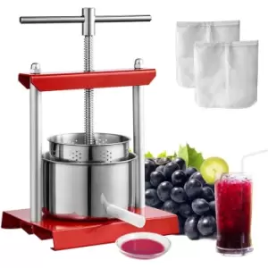 Image of VEVOR ZGJ006 6L Manual Fruit Wine Press Juicer