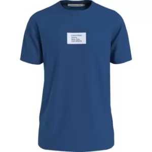 Image of Calvin Klein Jeans Colored Address Small Box Tee - Blue