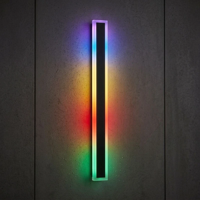 Image of ENER-J 100cm RGB LED Wall Light Bar IP65 Waterproof Colour Changing Black Unisex