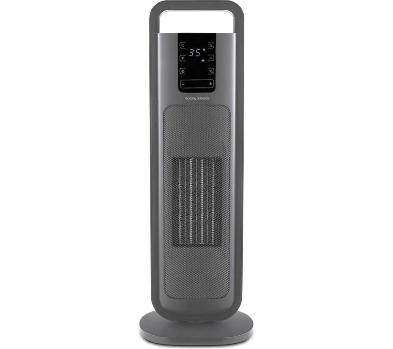Image of Morphy Richards HeatFlux Hot & Cool Ceramic Fan Heater - Grey, Silver/Grey 5056765402011