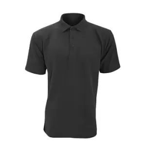 Image of UCC 50/50 Mens Heavyweight Plain Pique Short Sleeve Polo Shirt (5XL) (Charcoal)