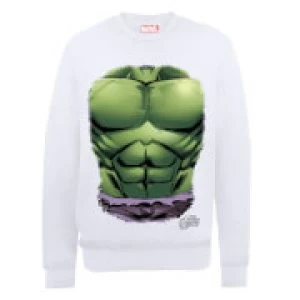 Image of Marvel Avengers Assemble Hulk Chest Sweatshirt - White - M