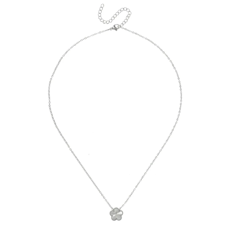 Image of Miso Clover Necklace - Silver Silver One Size