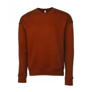 Image of Bella + Canvas Adults Unisex Drop Shoulder Sweatshirt (M) (Brick)