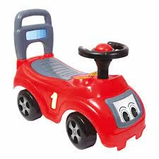 Image of Charles Bentley Dolu Childrens Sit 'n' Ride Red Push Along Car Plastic