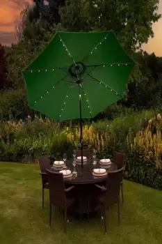 Image of Green 2.7m LED Tilt Parasol