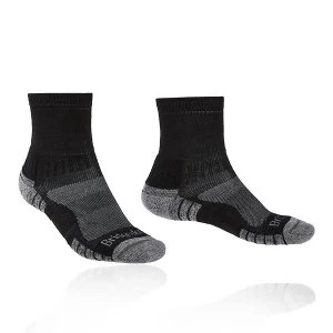 Image of Bridgedale HIKE Lightweight Merino Performance Ankle Original Mens - Medium Black / Silver