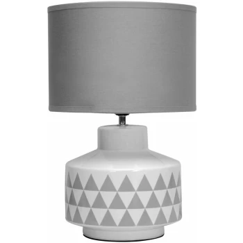 Image of Wylie White Ceramic Table Lamp - Premier Housewares