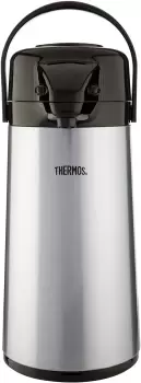 Image of Thermos Push Button Pump Pot, 1.9L, Silver
