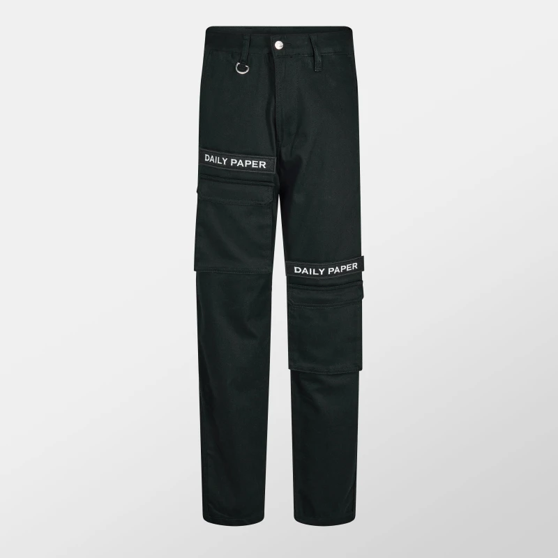 Image of Daily Paper Mens Cargo Trousers Black male X Small