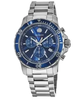 Image of Movado Series 800 Blue Chronograph Dial Mens Watch 2600141 2600141