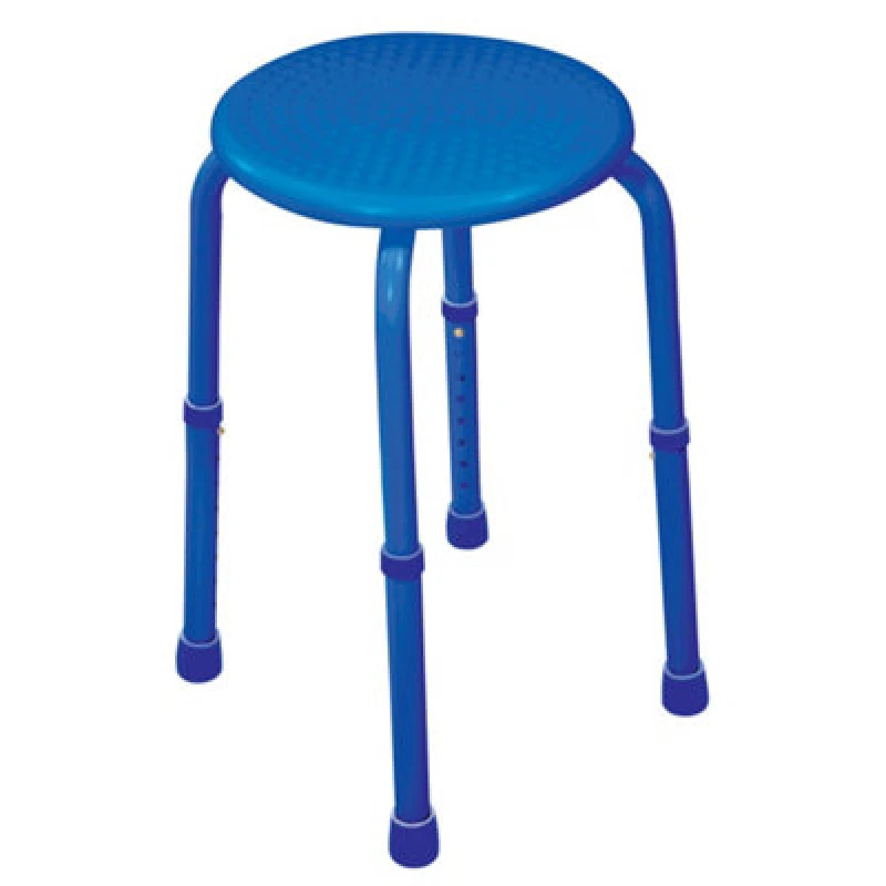 Image of Loops Blue Multi Purpose Stackable Stool Rust proof Aluminium Frame Height Adjustable Multi