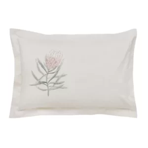 Image of Sanderson Protea Flower Oxford Pillowcase, Sea Pink