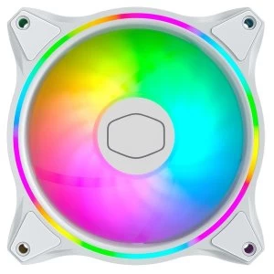 Image of Cooler Master MasterFan MF120 Halo ARGB LED PWM White Case Fan - 120mm