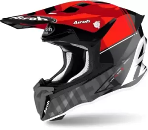 Image of Airoh Twist 2.0 Tech Motocross Helmet, red, Size S, red, Size S
