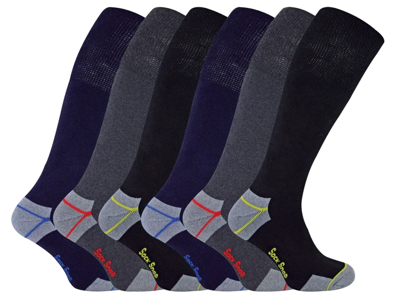 Image of Sock Snob Sock Snob Men Long Knee High Work Socks Size: 11-14 Multi 11-14 Male 5060910927397