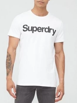 Image of Superdry Core Logo T-Shirt - White Size M Men