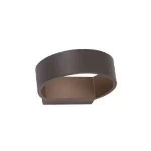 Image of Belitsa Up Down LED Wall Lamp 6W Aluminium 3000K Brown IP65