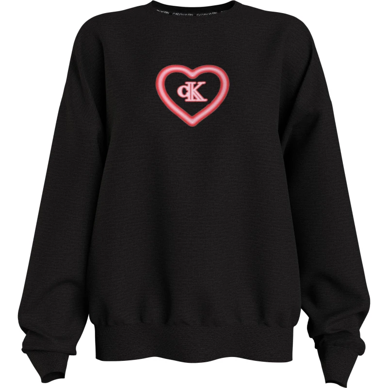Image of Calvin Klein 1996 Valentine's Day Crew Sweatshirt - Black 8