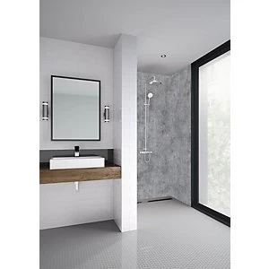 Image of Mermaid Elite Ravello Post Form Single Shower Panel - 2420 x 1200