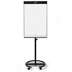 Image of Legamaster Universal Triangle Mobile Flipchart Round Base With Castors Lacquered Steel Black A1 680 x 15