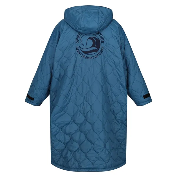 Image of Regatta Mens Quilted Changing Robe L - Chest 41-42' (104-106.5cm) Moroccan Blue/Navy RUM009-V12-L