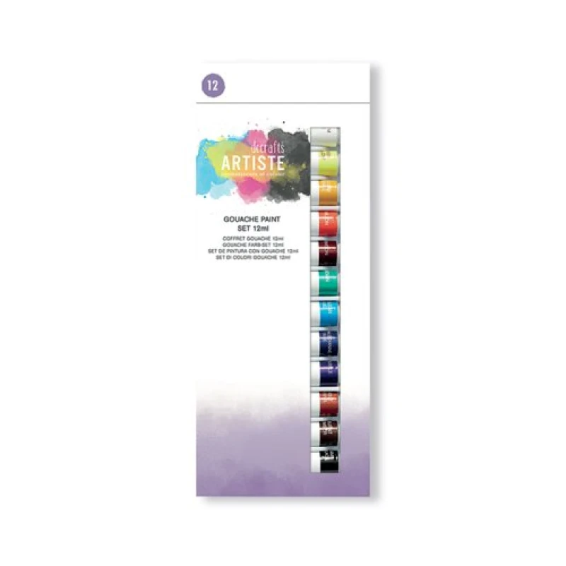 Image of Artiste Gouache Paint Set 12ml Assorted (Pack of 12) DOA 551008