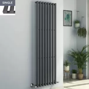 Image of Voss 1800 x 545mm Anthracite Single Round Tube Vertical Bathroom Toilet Home Radiator
