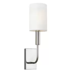 Image of Wall Light Sconce Highly Polished Nickel Finish LED E14 60W Bulb d00639