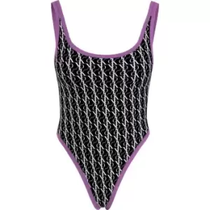 Image of Calvin Klein Scoop Back One Piece Swimsuit Womens - Black