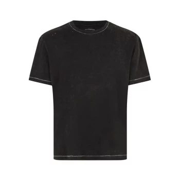 Image of AllSaints Beamer Short Sleeve Crew - Jet Black