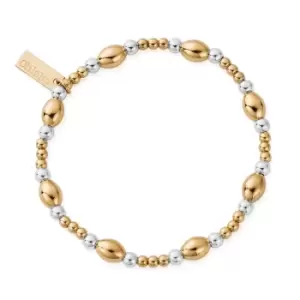Image of ChloBo Gold Plated & Silver Cute Oval Bracelet