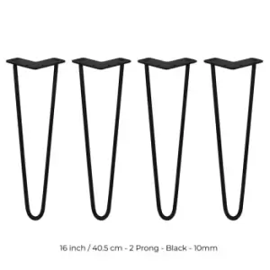 Image of SkiSki 4 X Hairpin Leg - 16 - Black - 2 Prong - 10M