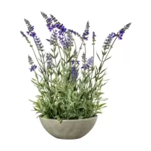 Image of Gallery Interiors Potted Lavender Bowl Small in Green