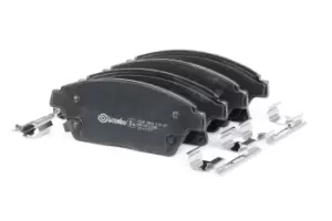 Image of BREMBO Brake pad set OPEL,CHEVROLET,CADILLAC P 59 077 13412809,22737859,93723740 13301234,13412810,22799077,13301234,13412810,1605135,1605178,1605263