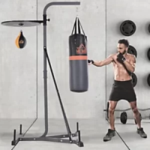 Image of Homcom Freestanding Duo Punchbag Sandbag Steel