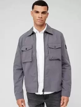 Image of Calvin Klein Light Overshirt Jacket - Charcoal Grey, Charcoal Grey Size M Men