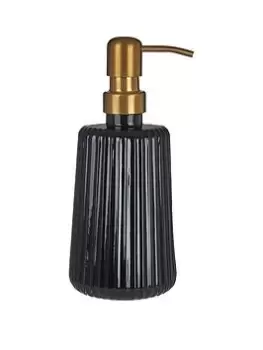 Image of Premier Housewares Ticino Brittany Black Glass Lotion Dispenser