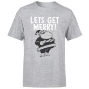 Image of Lets Be Merry T-Shirt - Grey - 4XL