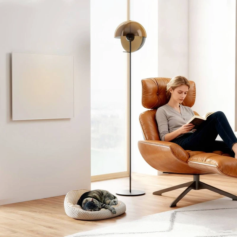 Image of HOMCOM Smart Electric Heater, Wall Far Infrared Panel Radiator, White White Unisex