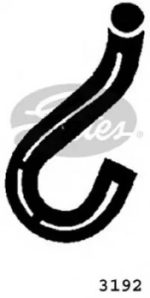 Image of Curved Radiator Hose 150mm X 32 Gates 3192