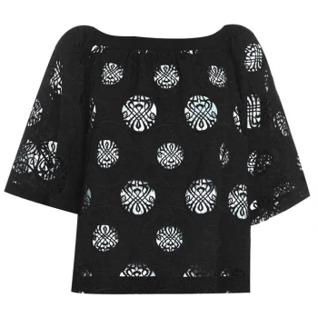 Image of Biba Cutwork Top - Black