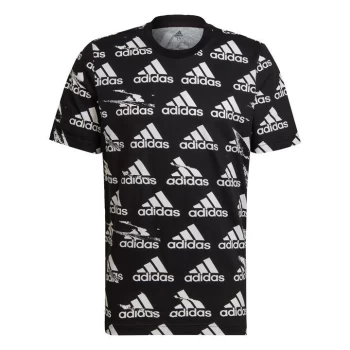 Image of adidas Essentials Brandlove Single Jersey T-Shirt Mens - Black