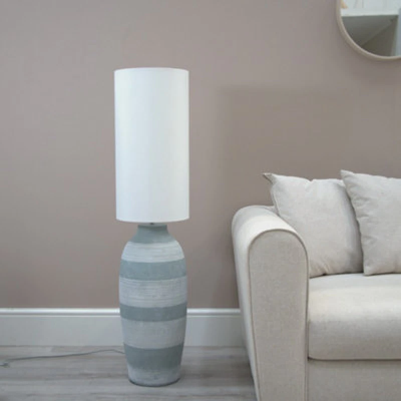 Image of Grey Ceramic Midi Floor Lamp
